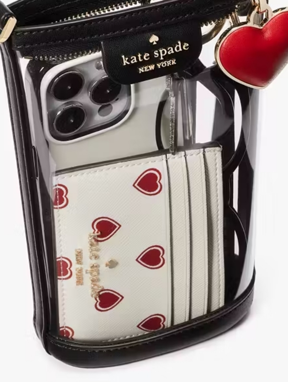kate spade Clear Crossbody with Black Trim and Gold Hardware - Picture 5 of 5